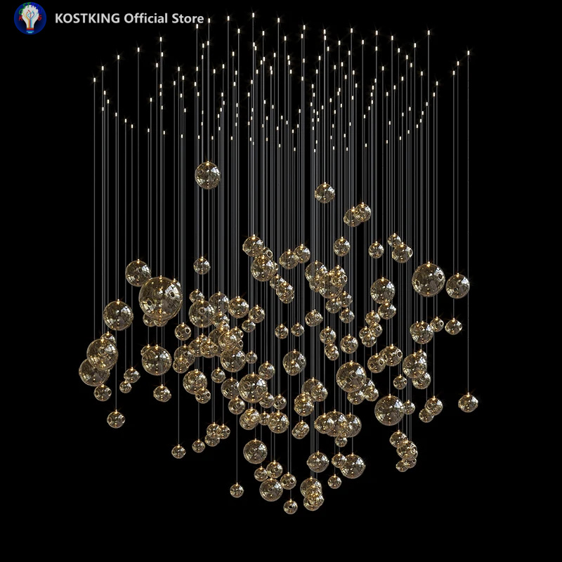 Home Bathroom Lighting Design - Lampadario in vetro a globo di