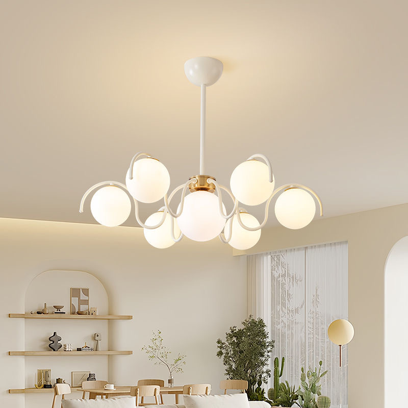 Home Bathroom Lighting Design - Lampadario a Soffitto LED Stile Crema,
