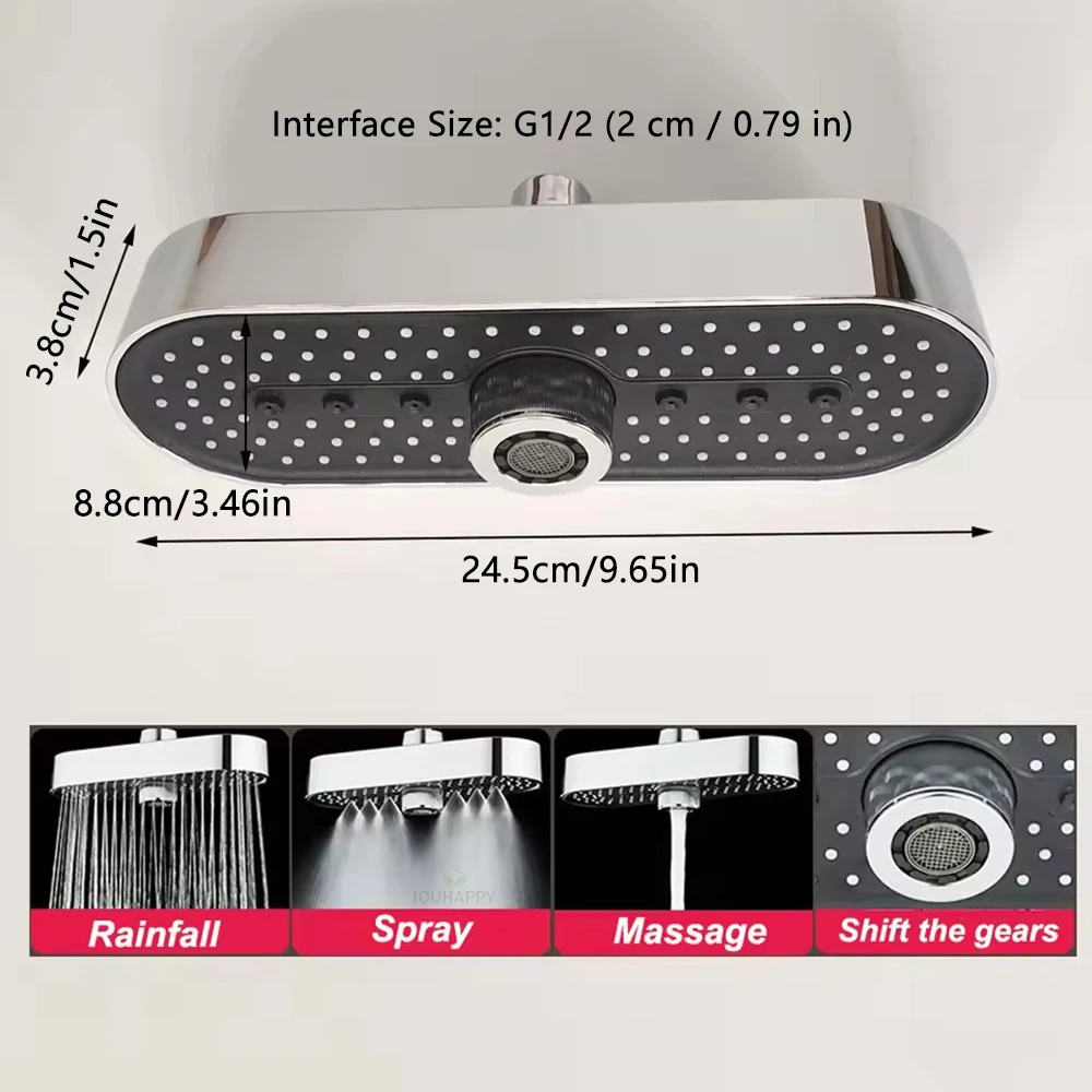 Soffione doccia a pioggia, 3 m - Home Bathroom Accessories recensione e prezzo