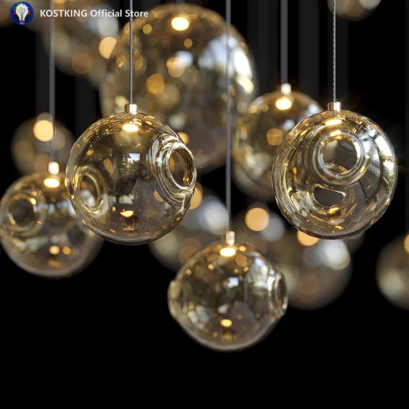 Lampadario in vetro a globo di - Home Bathroom Lighting Design recensione e prezzo